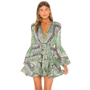 Bronx and Banco Bedouin Mini Dress in Green